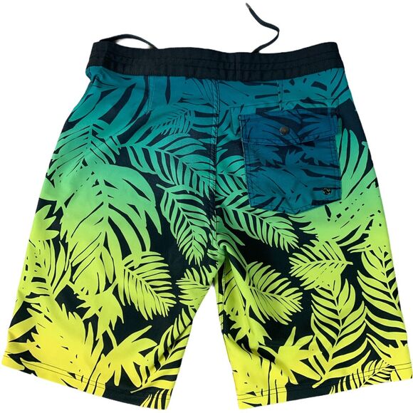 Old Navy Mens Swim Trunks Shorts Size 30 Drawstring Palm Surfing Elastic Waist - Picture 2 of 10